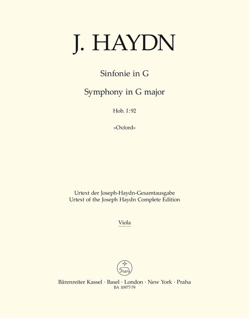 Symphony in G major Hob. I:92 "Oxford"