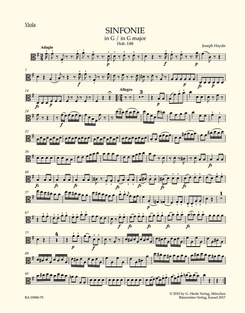 Symphony in G major No. 88