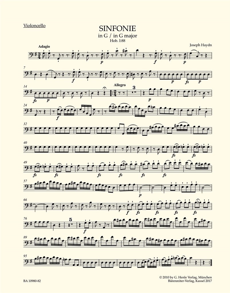 Symphony in G major No. 88
