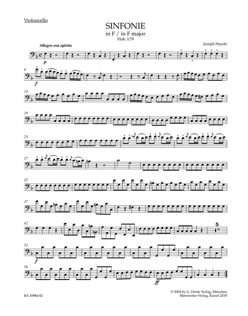 Symphony in F major No. 79 Hob. I:79