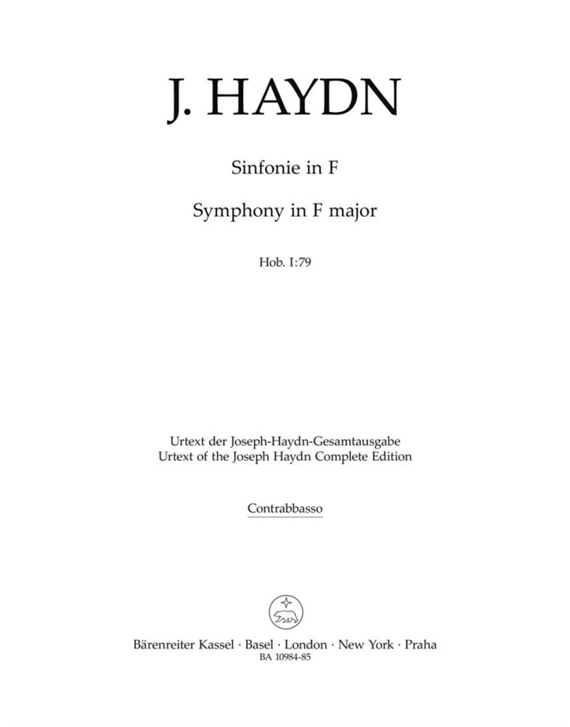 Symphony in F major No. 79 Hob. I:79