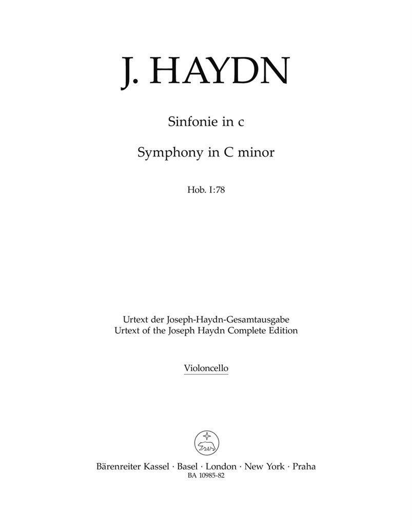 Symphony in C minor No. 78 Hob. I:78