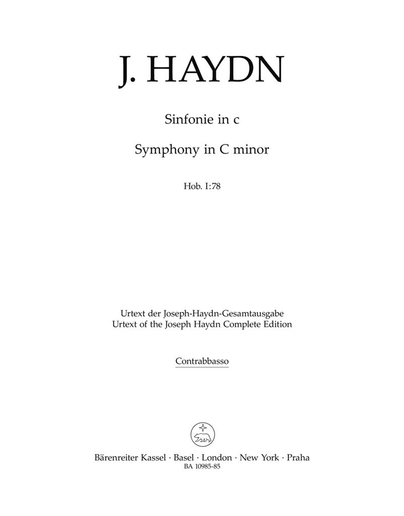 Symphony in C minor No. 78 Hob. I:78