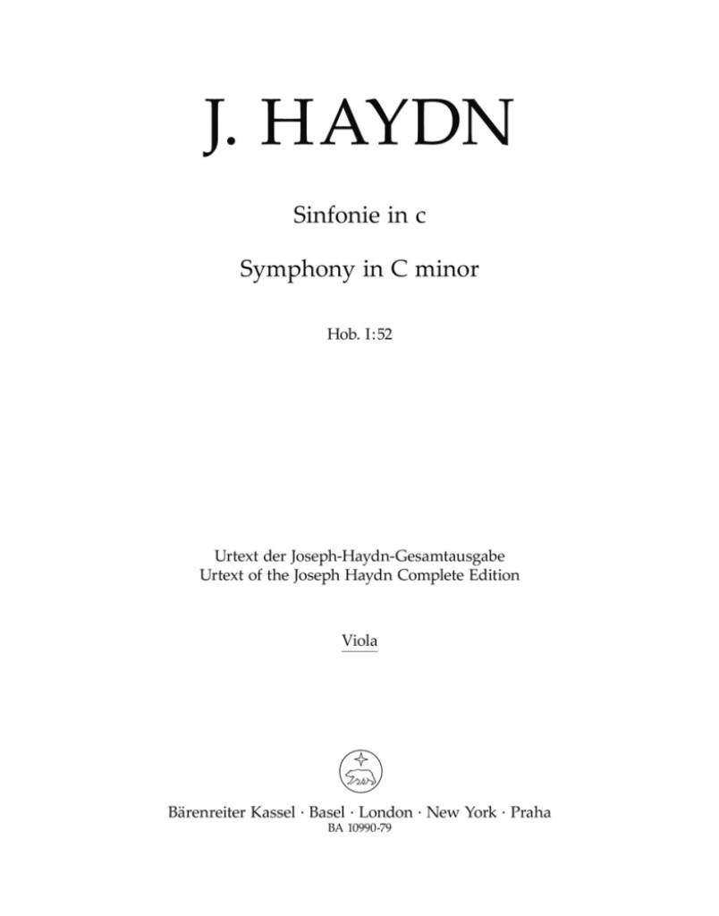 Symphony in C minor No.52 Hob.I:52