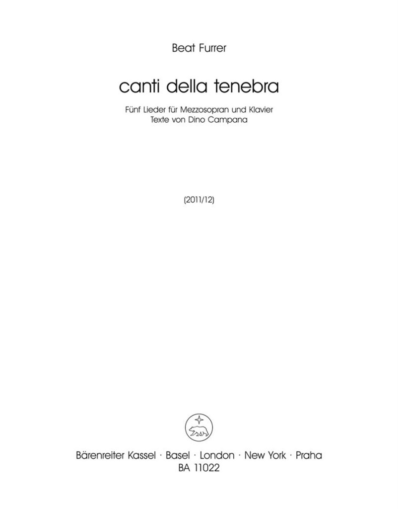 Canti Della Tenebra