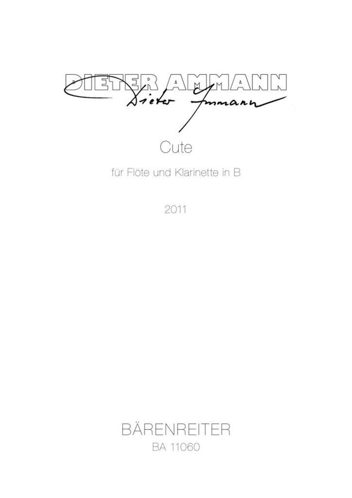 Cute For Flute and Clarinet In B-Flat