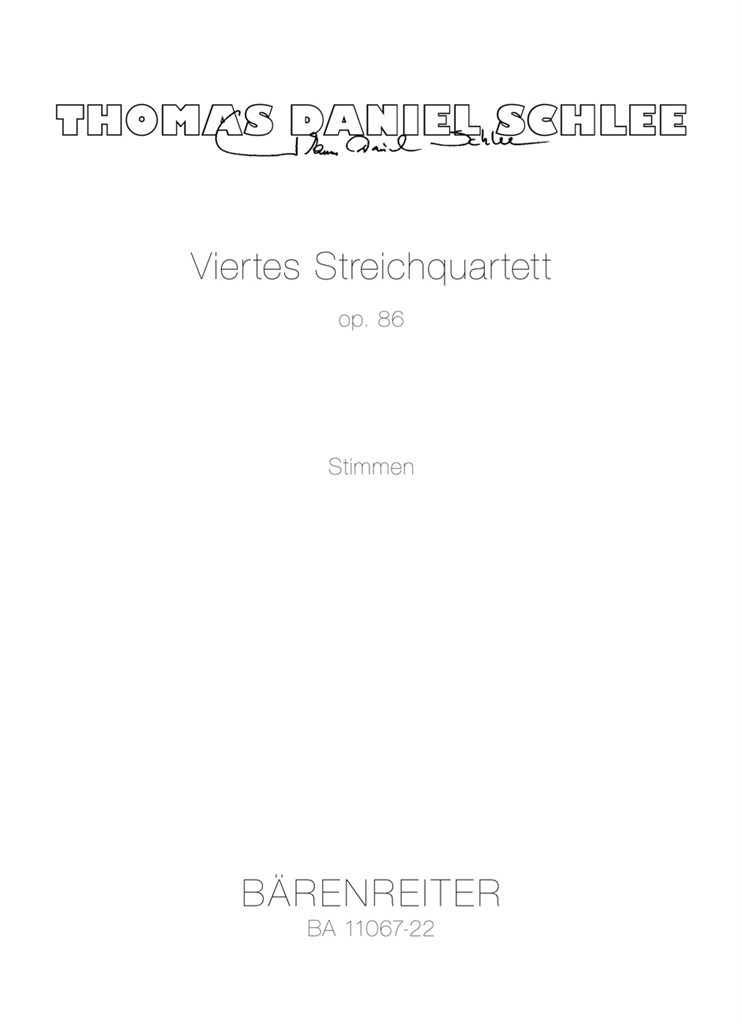 Viertes Streichquartett Op. 86