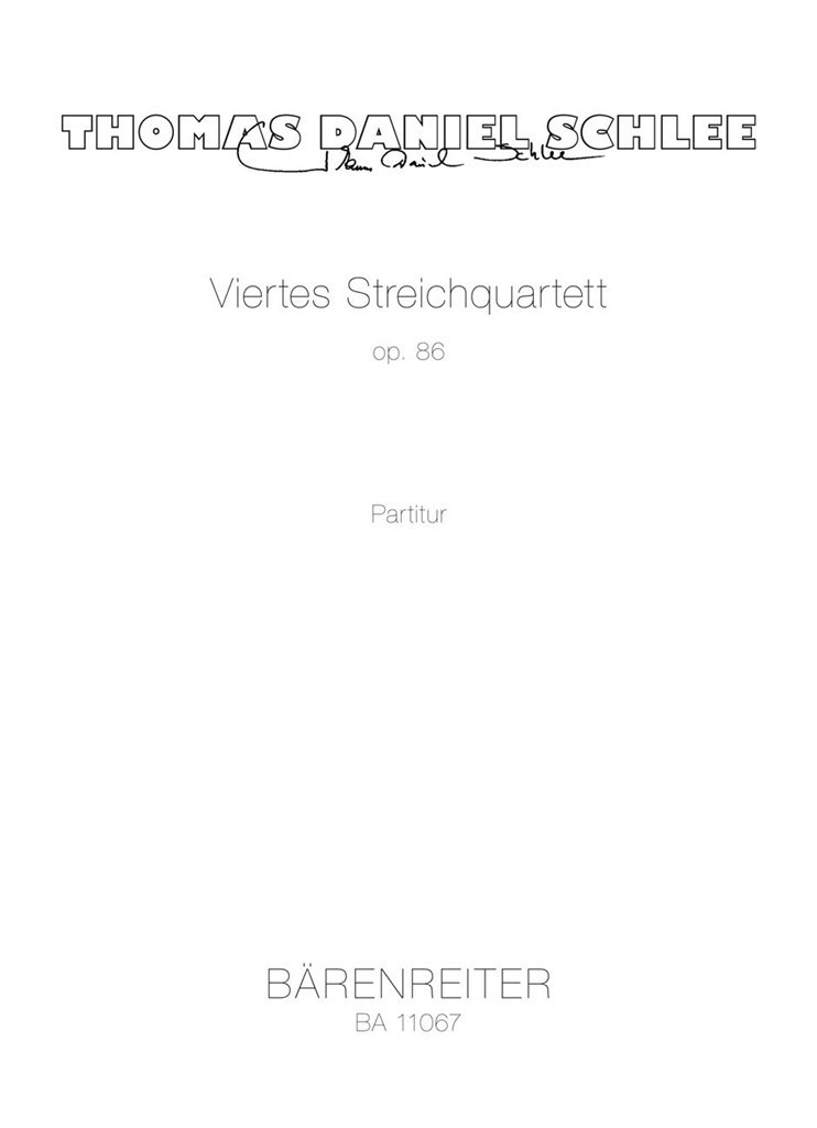 Viertes Streichquartett Op. 86