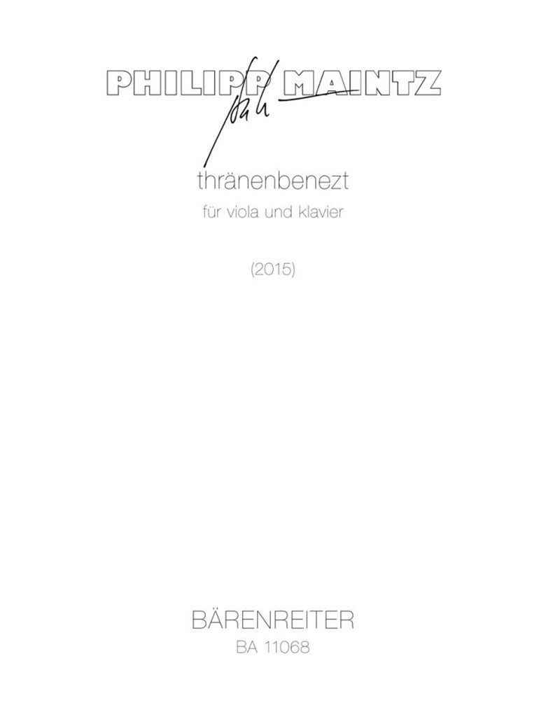 Thränenbenezt For Viola and Piano