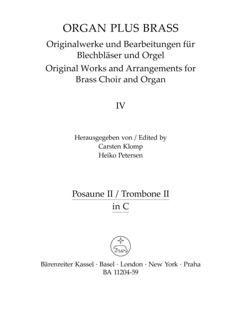 organ plus brass, Band IV: Cathedral Sounds