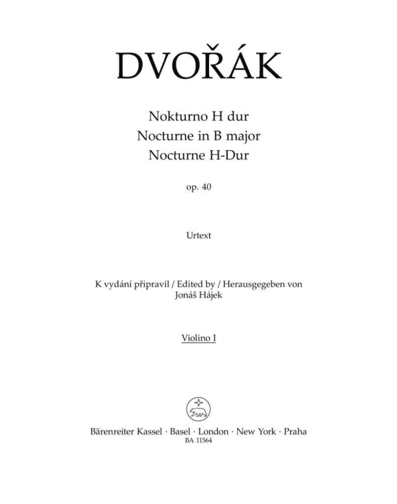 Nocturne for String Orchestra in B major Op. 40