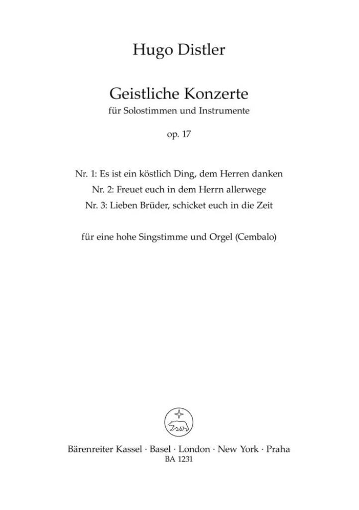 Three sacred concertos