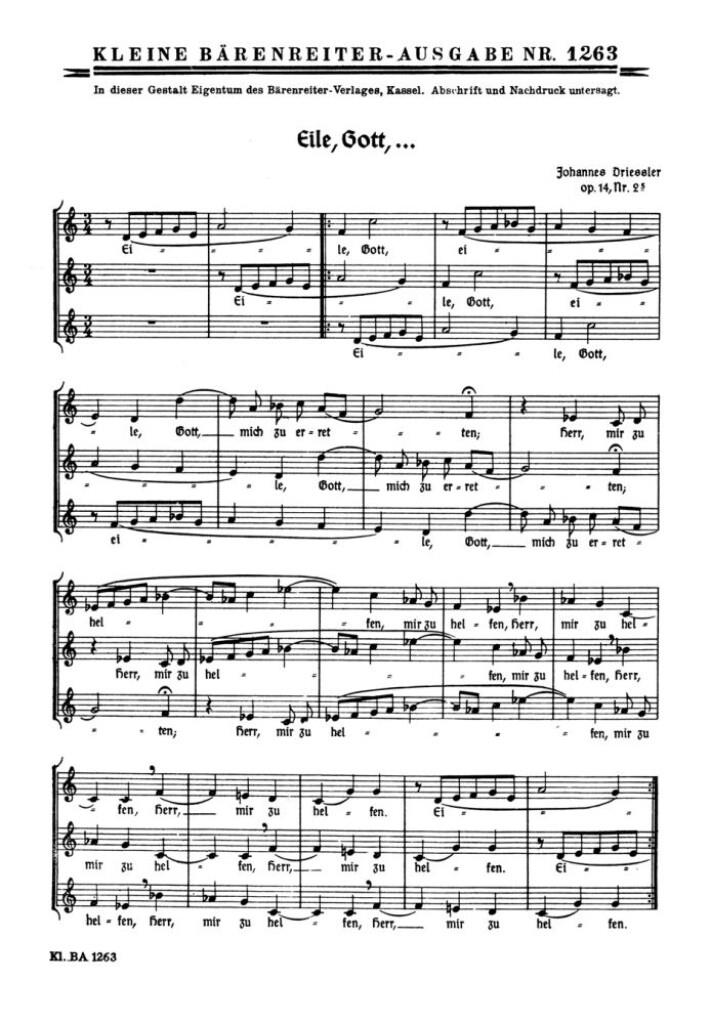 Eile, Gott, mich zu erretten - Ich will den Herrn