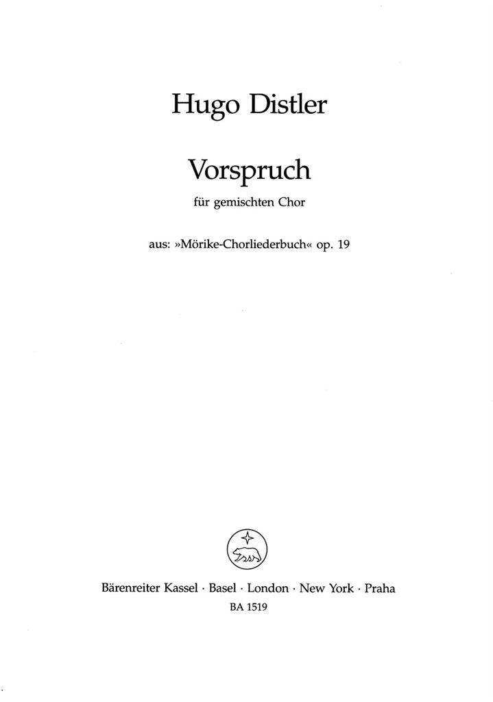 Vorspruch Wer die Musik sich erkiest