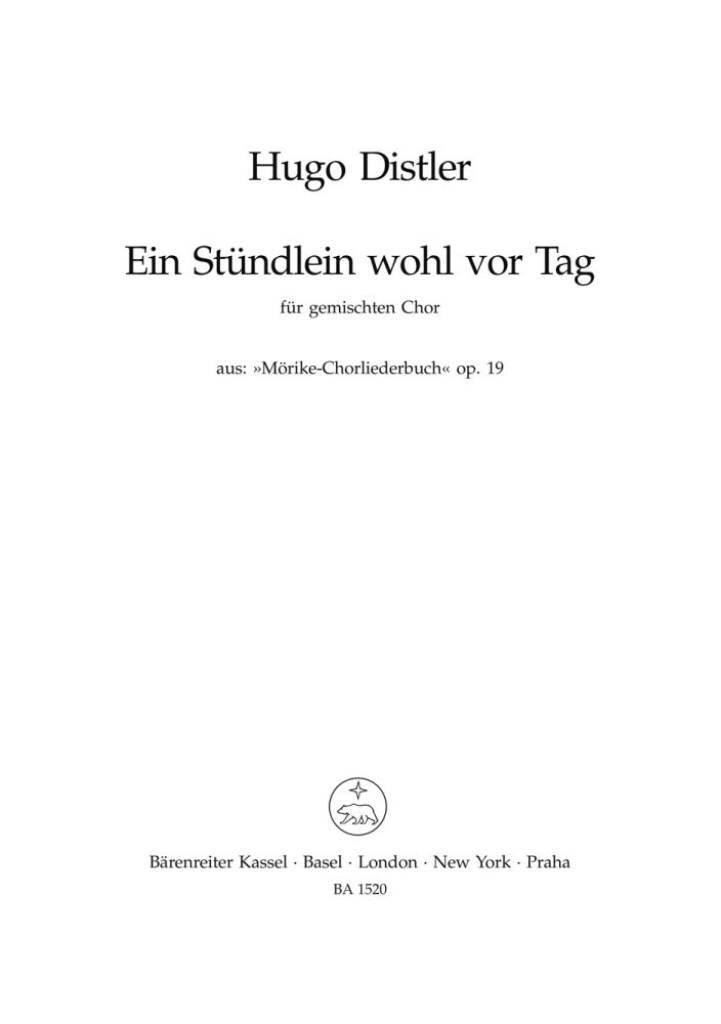 Ein Stündlein wohl vortag