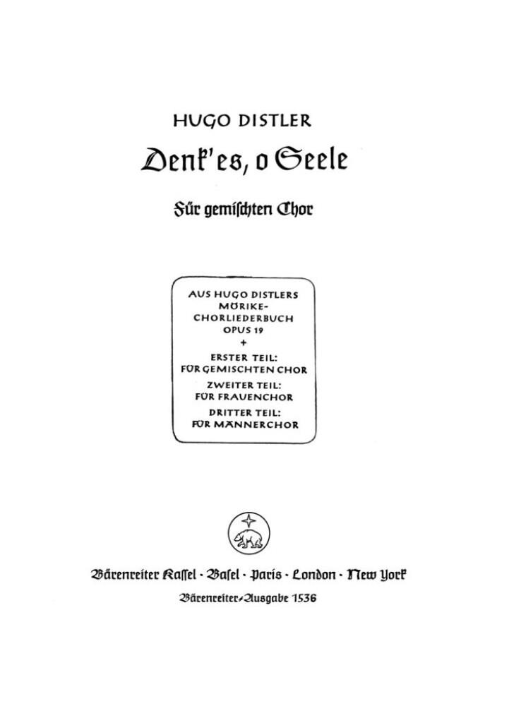 Denk es, o Seele (Ein Tannlein grunet wo)