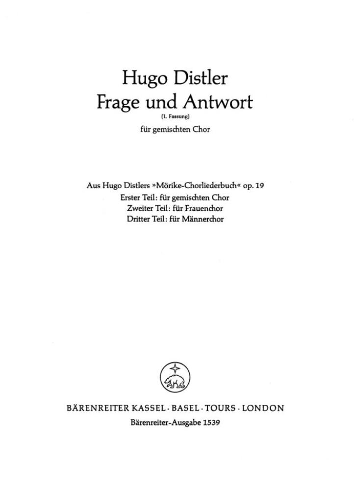Frage & Antwort 1. Fassung