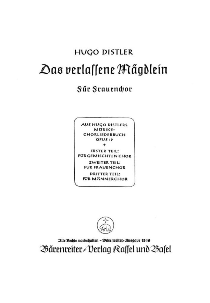 Das verlassene Magdlein