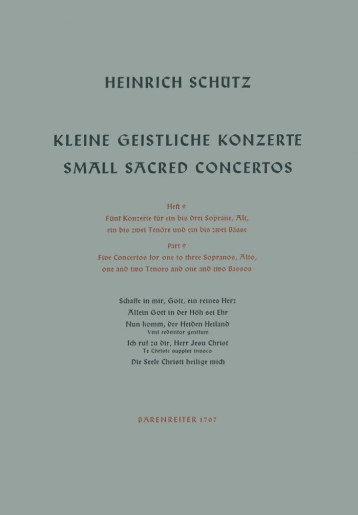 Small Sacred Concertos, Volume 9