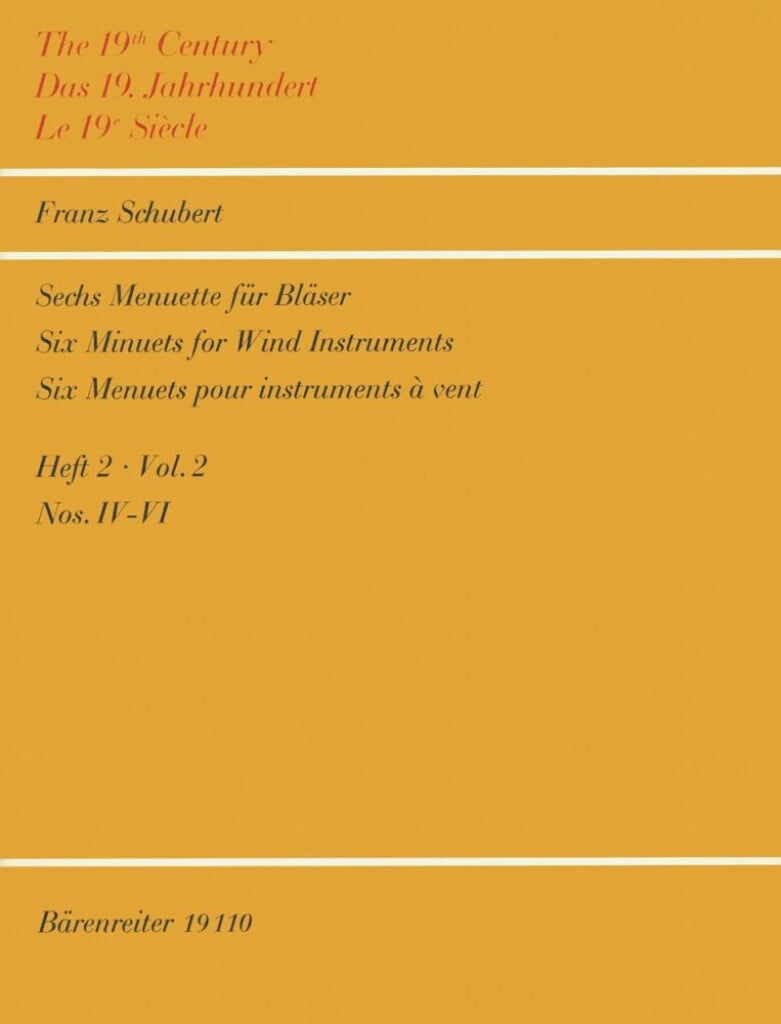 Six Menuets for Winds D 2D