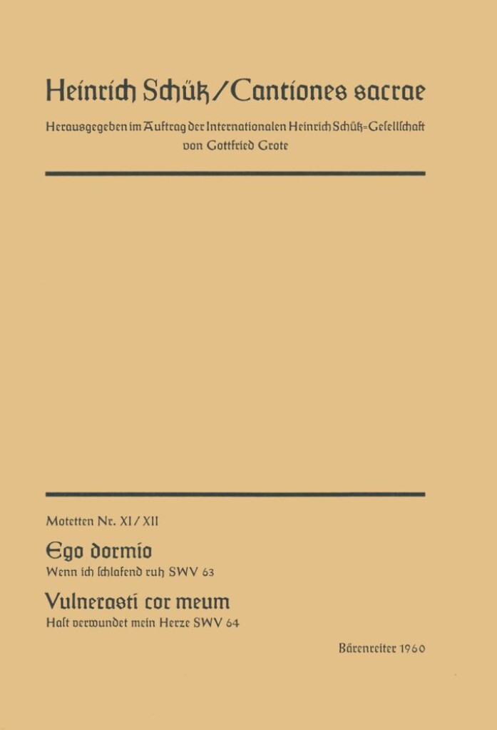 Ego dormio -Vulneras cor meum