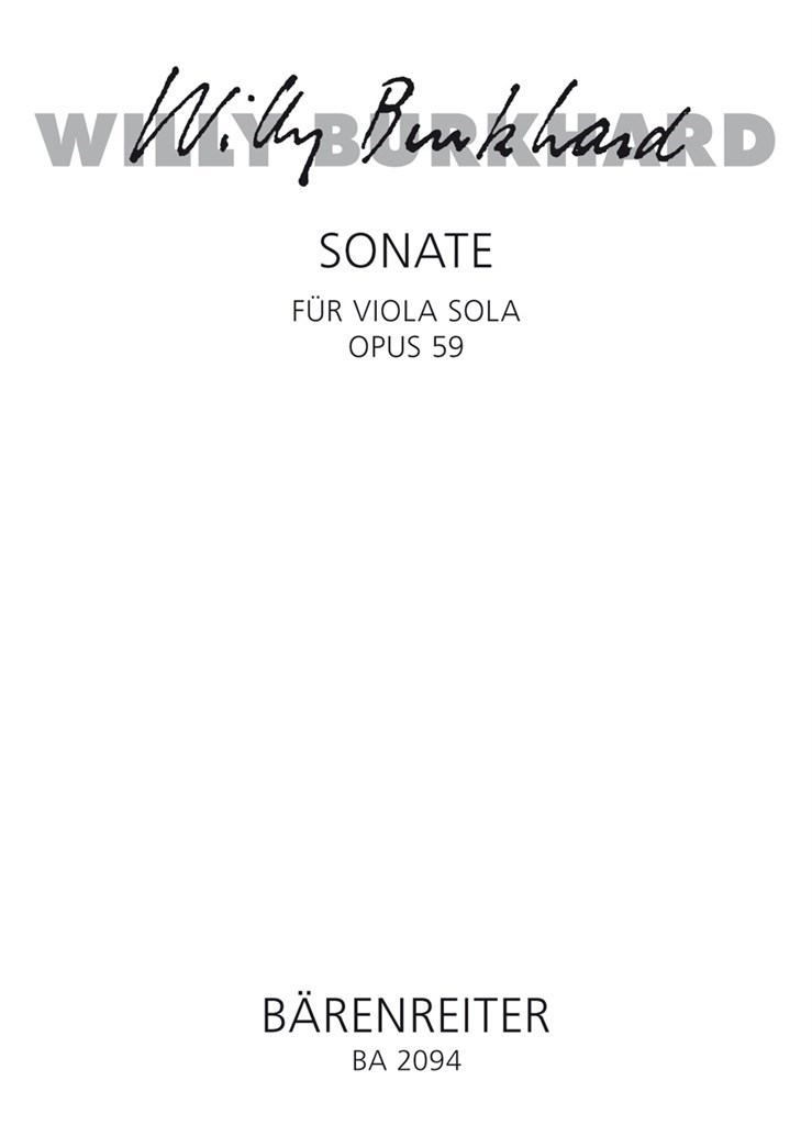 Sonate fur Solobratsche (1939) op. 59