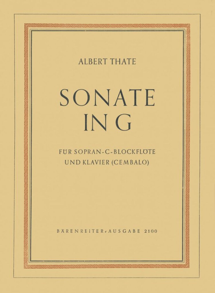 Sonata in G major for Recorder & Piano(1950)