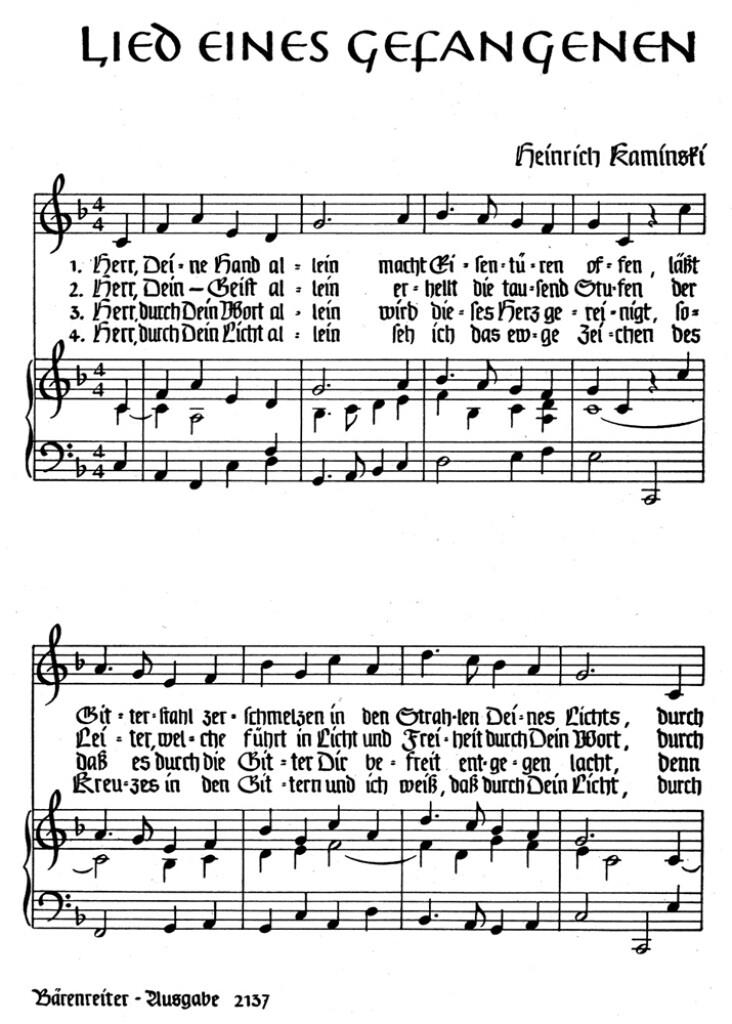 Lied eines (unbekannten) Gefangenen
