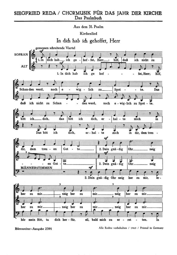 Psalm 31 In dich hab ich gehoffet, Herr (1948)