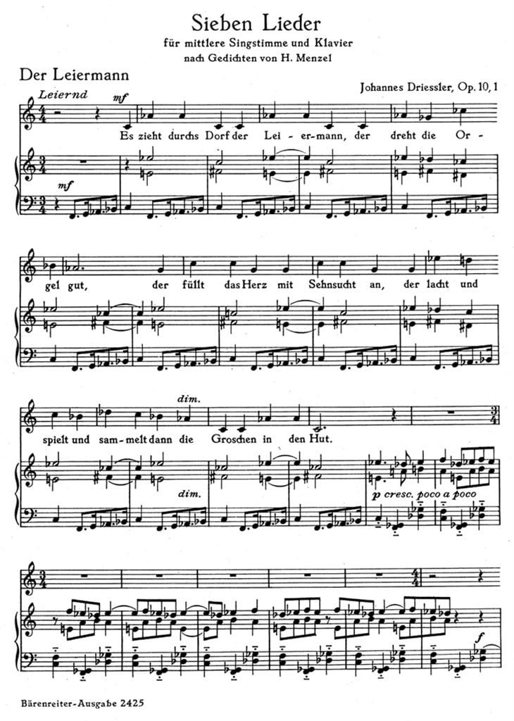 Sieben Lieder