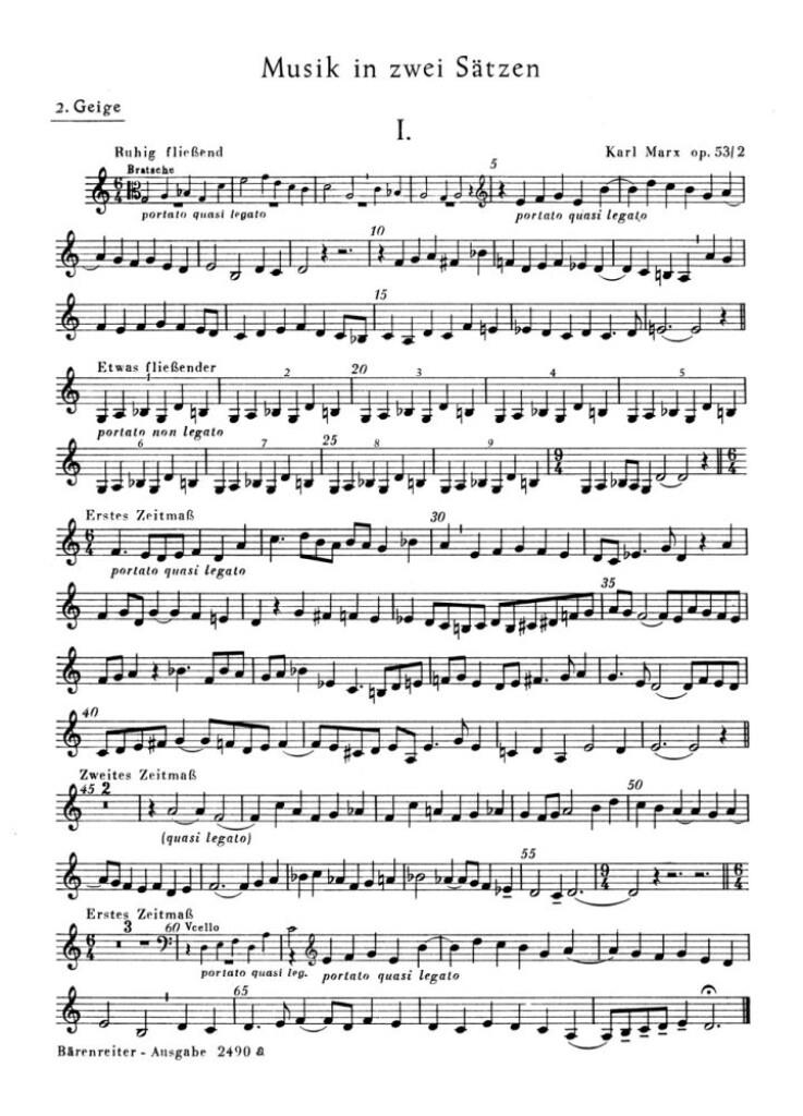 Musik in zwei Satzen