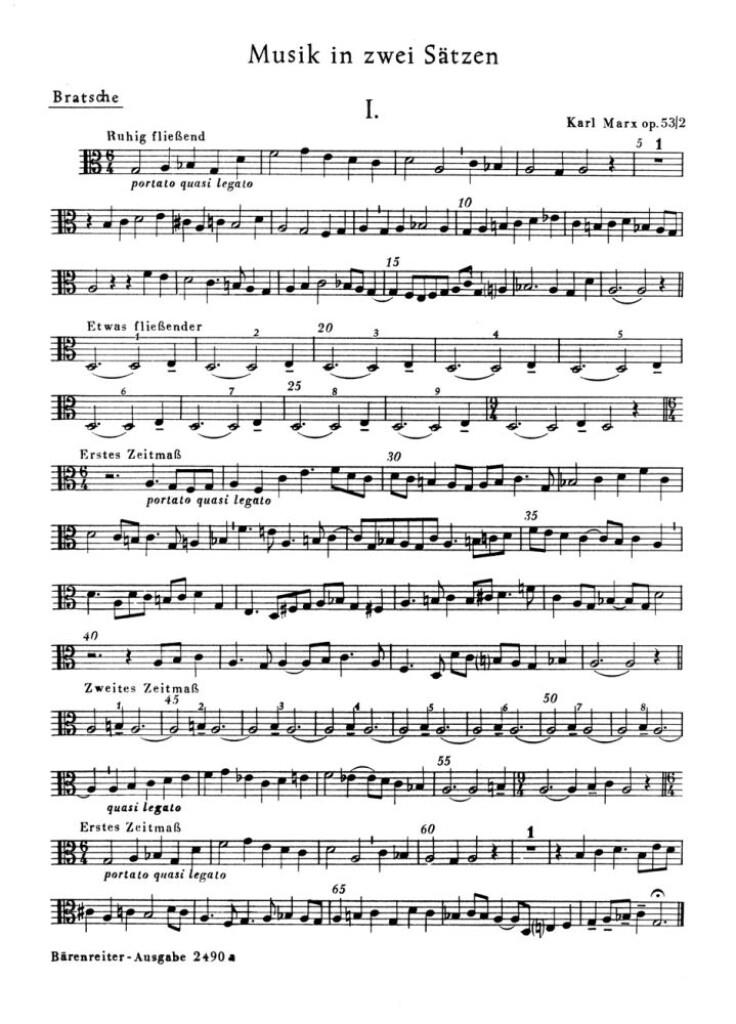 Musik in zwei Satzen