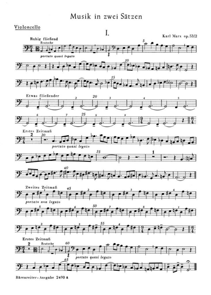 Musik in zwei Satzen