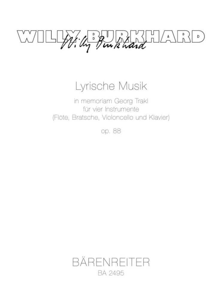 Lyrische Musik in memoriam Georg Trakl