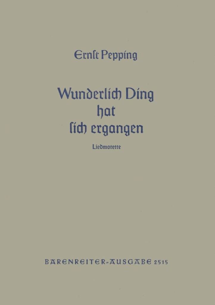 Wunderlich Ding hat sich ergangen