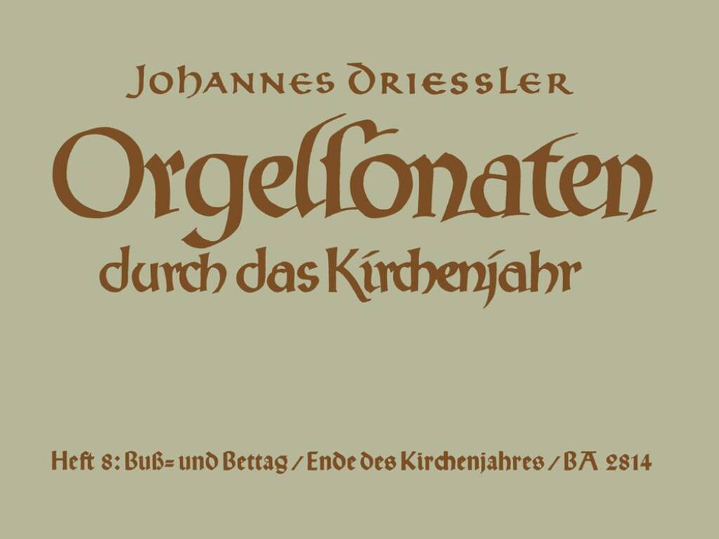 Orgelsonaten durch das Kirchenjahr, Heft 8