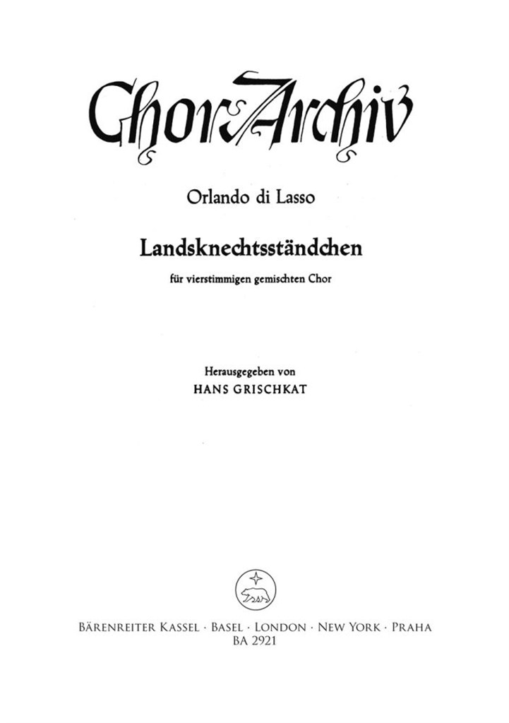 Landsknechtsstandchen - Matona mia cara