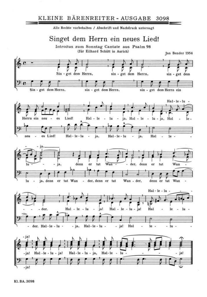 Singet dem Herrn ein neues Lied