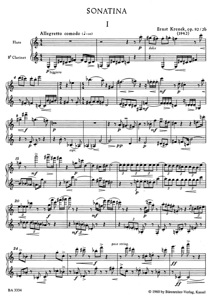 Sonatina for two Instruments op. 92-2b