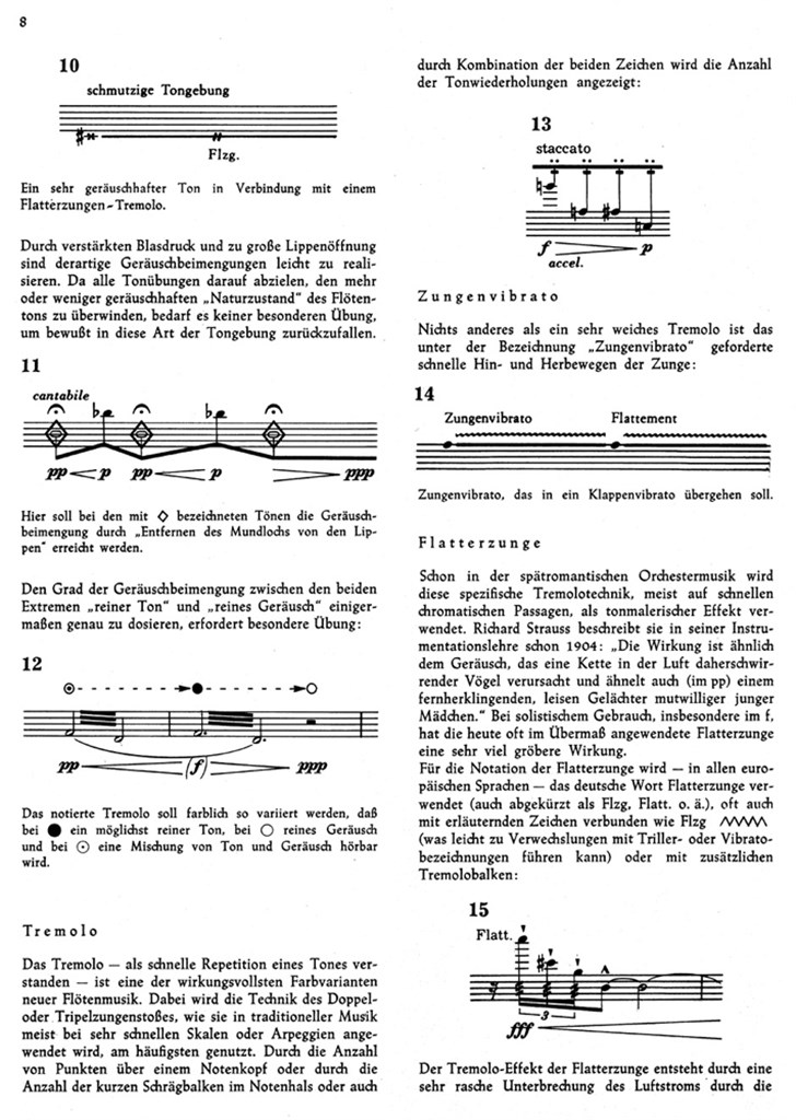 Neue Spieltechniken in der Querflotenmus. nach '50