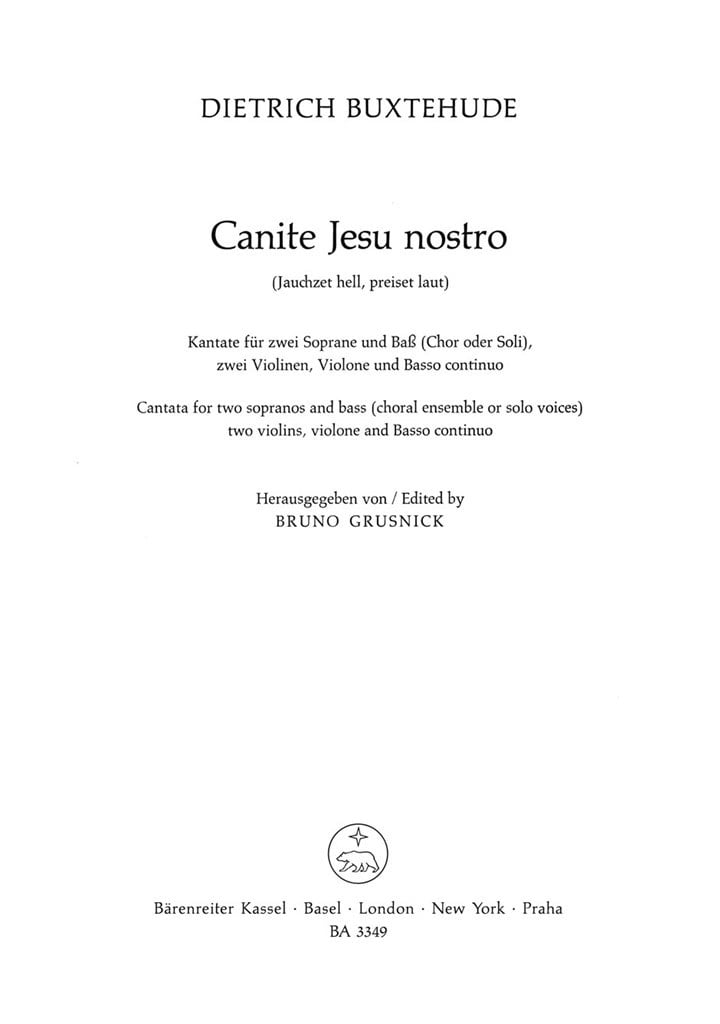 Canite Jesu nostro BuxWV 11