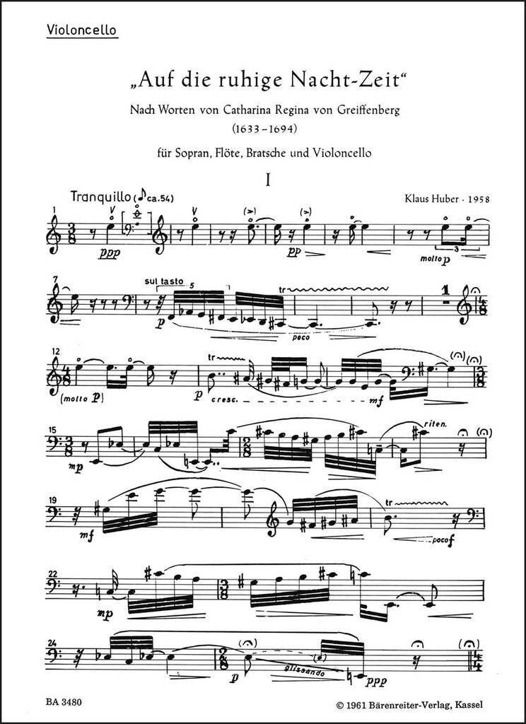 Auf die ruhige Nachtzeit