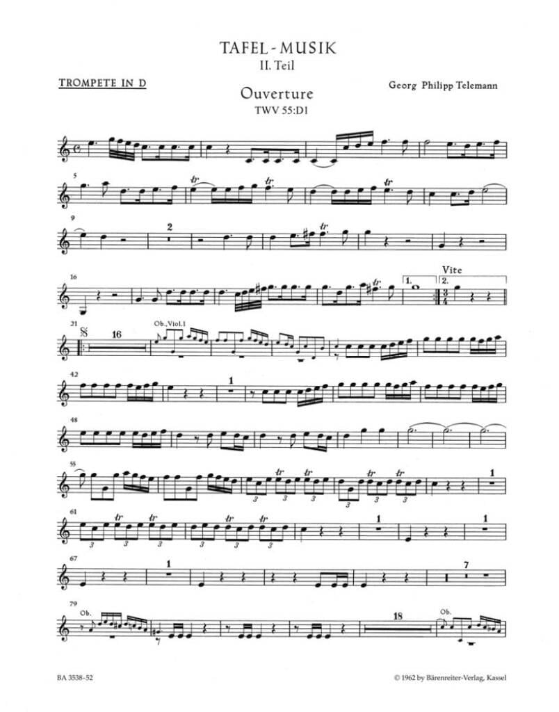 Ouverture und Conclusion aus Tafelmusik II