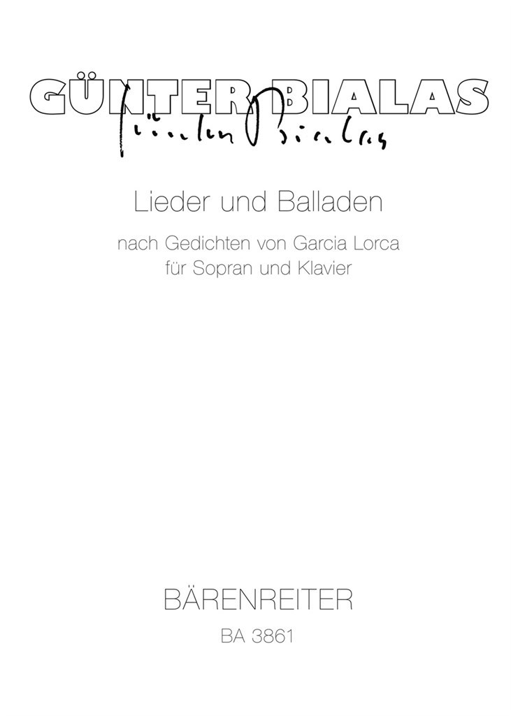 Lieder & Balladen nach Gedichten von F.G. Lorca
