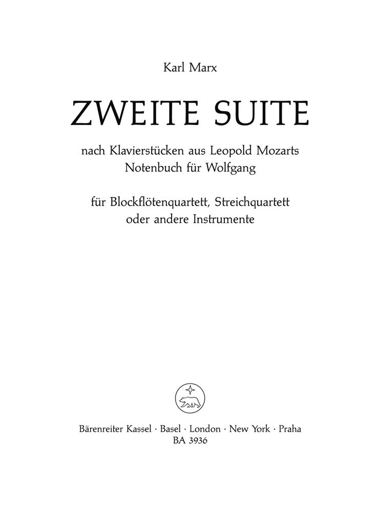 Zweite Suite nach Tanzen aus L. Mozarts Notenbuch