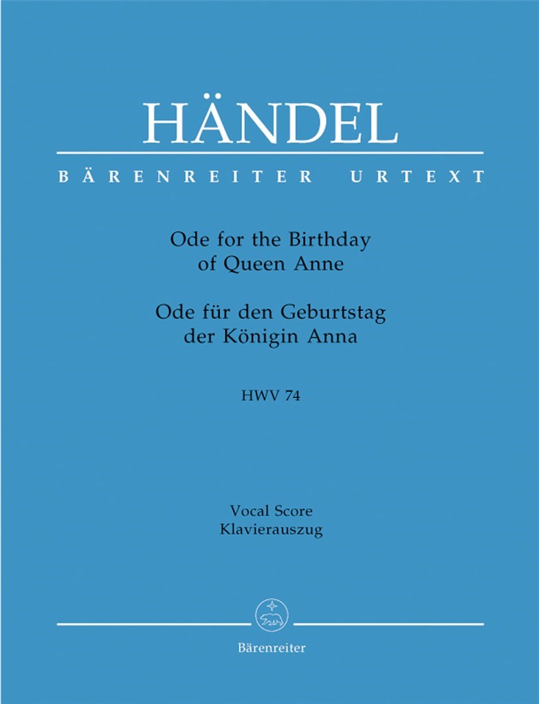 Ode For The Birthday Of Queen Anne HWV74