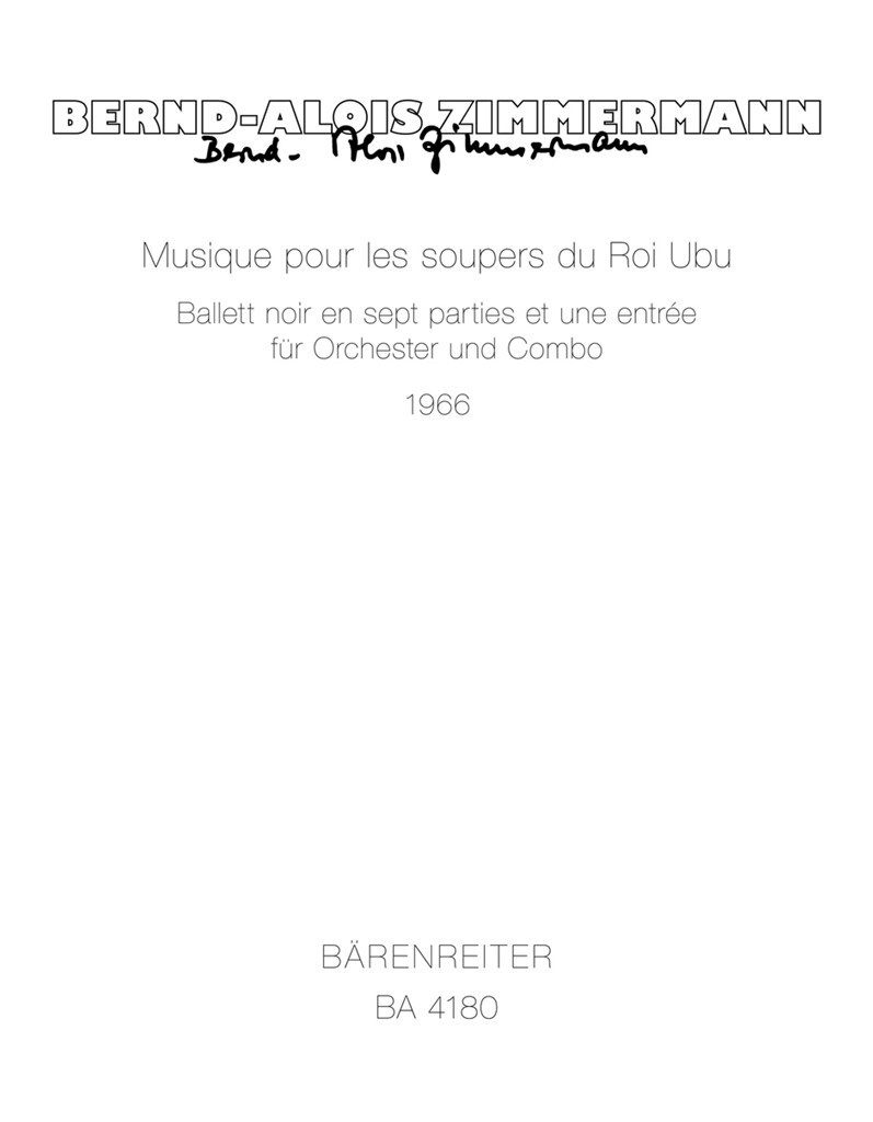 Musique pour les soupers du Roi Ubu
