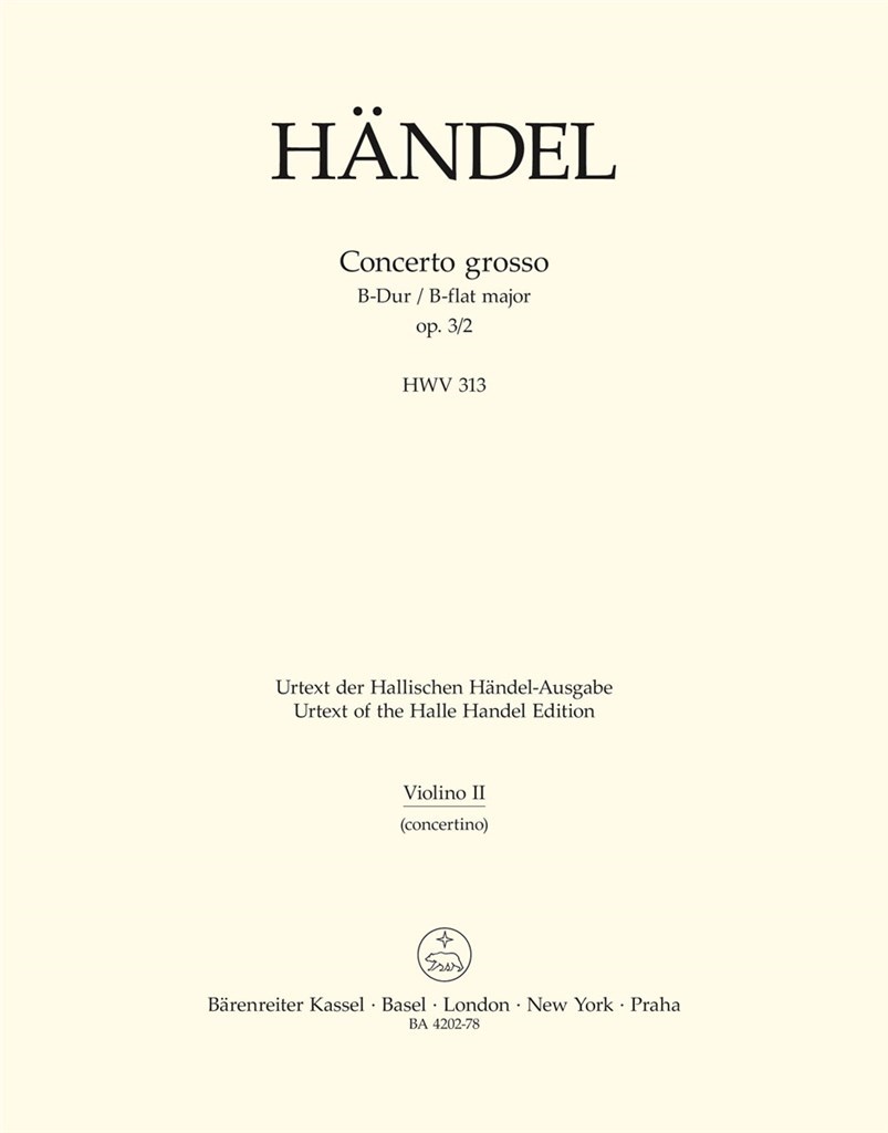 Concerto grosso in B-flat major Op.3/2 (HWV 313)