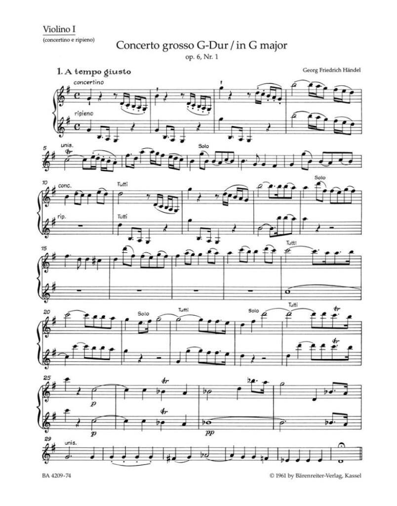 Concerto grosso in G major Op.6/1 (HWV 319)