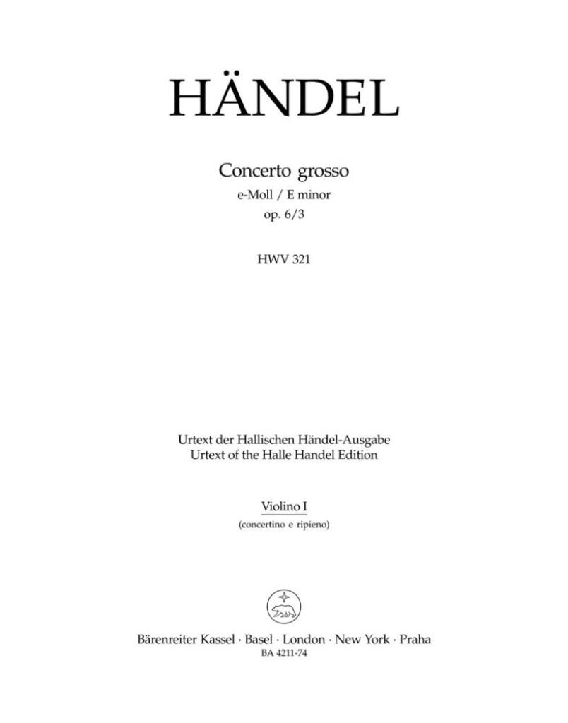 Concerto grosso in E minor Op.6/3 (HWV 321)